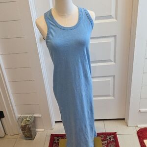 Blue Sleeveless Maxi Dress
